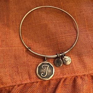 Alex and Ani bracelet initial T